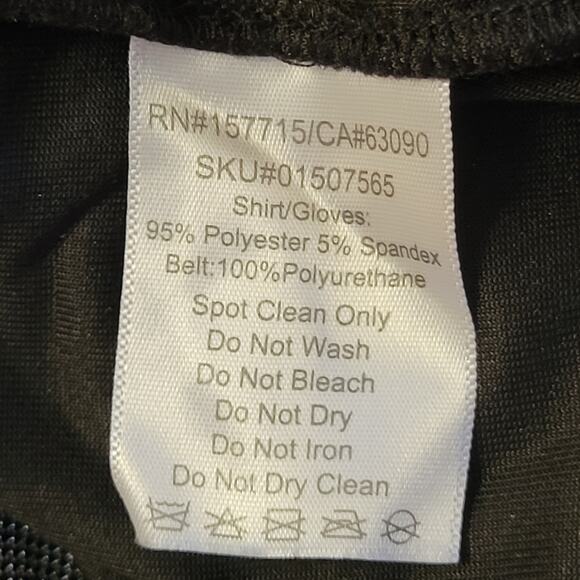 Spirit Halloween Costume Deluxe Skeleton King Shirt w/ Attached 55" Cape Size M - Picture 9 of 10